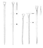 Bronze styli from Hattuša/Boğazköy, 2nd millennium BC, used to write Anatolian hieroglyphs on waxed boards. Bronze styli from Hattuša/Boğazköy, 2nd millennium BC, used to write Anatolian hieroglyphs on waxed boards.